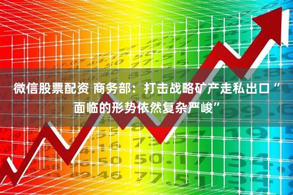微信股票配资 商务部：打击战略矿产走私出口“面临的形势依然复杂严峻”